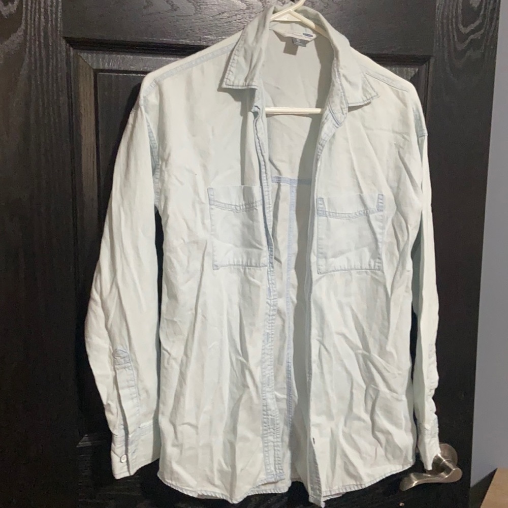 Light-wash button up